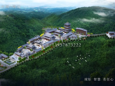 昆明长福禅寺仿唐建筑规划设计